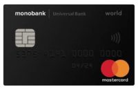 Monobank — Картка «Monobank Чорна» MasterCard World гривні